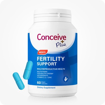 Conceive Plus Men's Fertility Support - Male Supplement With Maca Root, L-Arginine, Zinc - 60ct