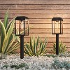 Solar Pathway Light with 4-Sided Vintage Bulb Black - Threshold™ - image 2 of 3