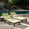 GDFStudio Laraine Outdoor Wicker Armless Adjustable Chaise Lounge with Cushion (Set of 2) - 2 of 4