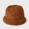 Women's Sherpa Bucket Hat - Universal Thread™ Brown - image 2 of 3