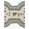 Earth Rugs I Heart You Dog Bone Braided Jute Stair Tread – 18"x28" - 3 of 3