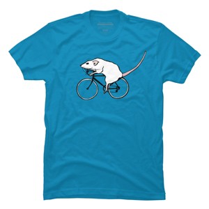 Men's Design By Humans Cycling Rat By TeaandInk T-Shirt - 1 of 3