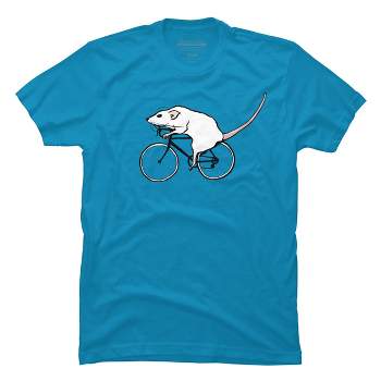 Men's Design By Humans Cycling Rat By TeaandInk T-Shirt