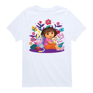 Boys' - Dora the Explorer - Dora And Boots Short Sleeve Graphic T-Shirt - 1 of 3