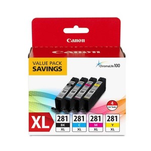 Canon CLI281XL Ink Cartridge 4pk - Black/Cyan/Magenta/Yellow - 1 of 1