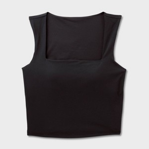 Women's Everyday Soft Feminine Square Neck Tank Top - All In Motion™ - 1 of 2