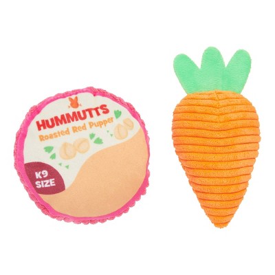 BARK Spring Picnic in the Bark Carrot and Hummutts Dog Plush Toy - 2pc