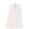 Hudson Baby Infant Girl Cotton Sleeveless Wearable Sleeping Bag, Sack, Blanket, Neutral Pink Floral - 2 of 2