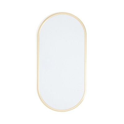 U Brands 8&#34;x16&#34; Metal Frame Oval Dry Erase Board Gold