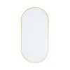 U Brands 8"x16" Metal Frame Oval Dry Erase Board Gold - 2 of 4