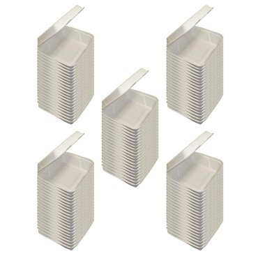 StalkMarket 8" x 8" x 3" Clamshell Single Compartment Sugarcane - Pack of 100