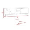 NicBex TV Stands for 70 inch TV, Entertainment Center with 4 Open Shelves and 4 Legs,TV Console for Bedroom, Living Room, Home,Brown - 3 of 4