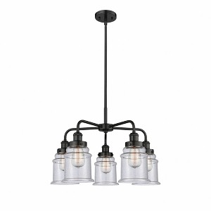 Canton - 5 Light Stem Hung Chandelier In Industrial Style-16.25 Inches Tall and 24 Inches Wide - 1 of 1