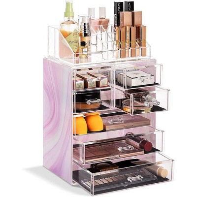 Casafield Large Acrylic Cosmetic Makeup Organizer Jewelry Drawer Storage Box Display Case