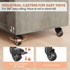 Storage Chest, Storage Trunk with 4 Wheels, 39.4" Wooden Storage Bench with 2 Safety Hinges, Supports 350 lbs, for Living Room,Gray - 4 of 4