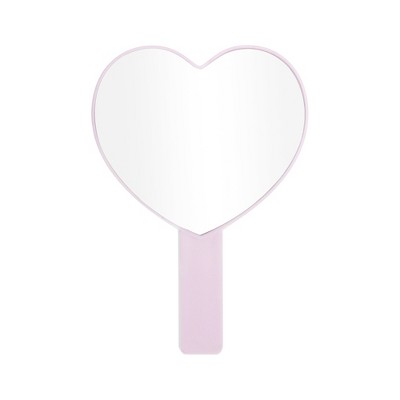 Unique Bargains Heart Shape Cosmetic Mirror Pink 1 Pc