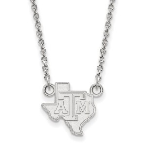 Black Bow Jewelry Sterling Silver Texas A&M Aggies NCAA Necklace 18 Inch - 1 of 4