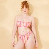 Women's Contrast Binding Printed Low-Rise Extra High Leg Low-Rise Extra Cheeky Bikini Bottom - Wild Fable™ - 4 of 4