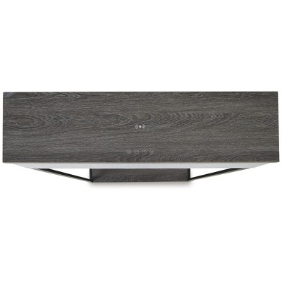 Gray and Black Rectangular Console Sofa Table with Storage