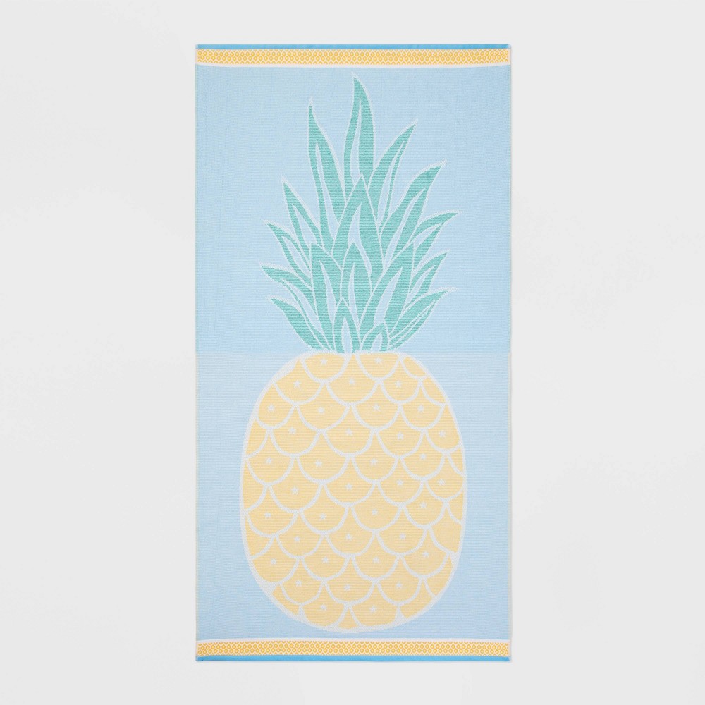 Pineapple Icon Sand Resist Towel Vibrant Yellow - Sun Squad. 2/Pk.