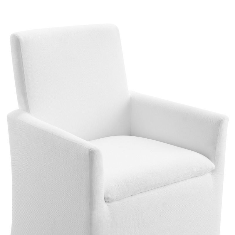24&#34; Marissa Stain Resistant Fabric Dining Armchair White - Abbyson Living, 4 of 10