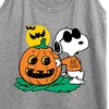 Women's - Peanuts - Joe Cool Pumpkin Graphic Racerback Tank - 2 of 4
