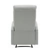 Contemporary Faux Leather Recliner Chair with Foam Padding and Manual Recline for Living Room - 4 of 4