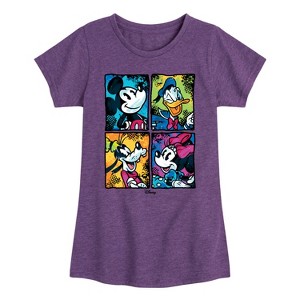 Girls' - Disney - Mickey Friends Urban Fitted Short Sleeve Graphic T-Shirt - 1 of 4