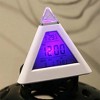 Triangle Color Changing Alarm Clock with LED Display - Digital Pyramid Shape, 7 Colors Changing, Music Alarm, Snooze Mode, Interval Setting - 2 of 4