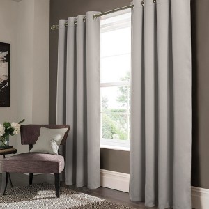 RT Designers Collection Anchorage Premium Blackout Grommet Curtain Panel 54" x 63" Silver - 1 of 4