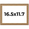 PosterPalooza | 16.5x11.7 Wood Antique Frame with UV Acrylic, 4 Finishes: Bronze, Gold, Silver, and Black - 2 of 4