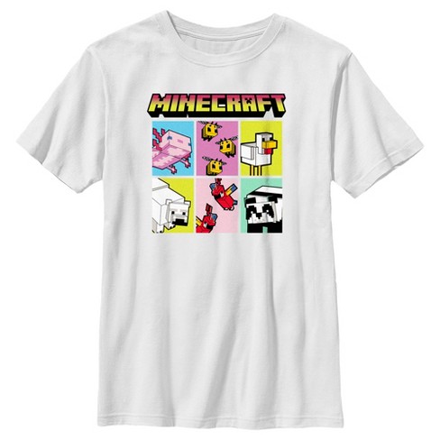 Minecraft Creeper Ssssssss Youth Boy's White T-shirt-medium : Target