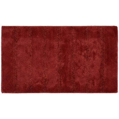 Highland Red Bath Mat - Red Shaggy Bathroom Rug - Spirella