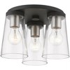 Livex Lighting Cityview 3 - Light Flush Mount in  Black/Brushed Nickel - 3 of 4