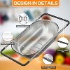 Over the Sink Colander - Strainers and Colanders -Expandable Fine Mesh Strainer with Rubber Grip for Veggie, Fruits, Pasta, - 3 of 4