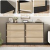 CuisinSmart 6/7/8 Drawer Dresser for Bedroom, Natural Double Dresser Organizer with Concave Handles, Modern Chest of Drawers - 4 of 4