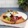 Gibson Home 12 Inch Duo Tone Round Wood Serving Board - 2 of 4