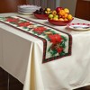 Unique Bargains Christmas Table Runner Polyester Red Beige Yellow Green 71x14 Inch 1 Pc - 2 of 4
