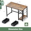 CAVINAS Home Office Desk 40" L Modern Computer Desk with 2 Storage Drawers, Shelf and Hook for Study, Work - 3 of 4
