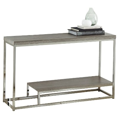 Lucia Sofa Table with Nickel Gray - Steve Silver