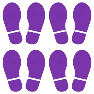 Unique Bargains Home Classroom Floor Stairs Decal PVC Footprint Sticker 4 Pairs - 1 of 4