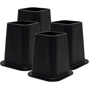 Kings Brand Furniture - Heavy Duty Bed Risers - Furniture Risers 6 Inch - Stackable Bed Lifts Risers – Set of 4 - 1 of 4