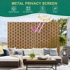 TUYOHW Metal Privacy Screen Outdoor, Decorative Privacy Panels, Freestanding Privacy Screen for Patio, Garden, Pool (White Square) - 3 of 4