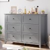 Zstar 6 Drawer Dresser, Modern Chest of Drawers with Round Handle and Sturdy Leg - 2 of 4