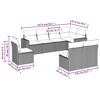 vidaXL 8 Piece Patio Sofa Set with Cushions - Brown and Red Without Table - 3 of 4