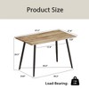 CAVINAS Dining Table for 6 Rectangular Dining Table Modern Minimalist MDF Top for Kitchen, Wood - 4 of 4