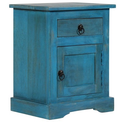 vidaXL Bedside Cabinet 15.7"x11.8"x19.7" Solid Mango Wood