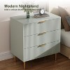 3 Drawer Dresser for Bedroom, 30" Tall Modern Chest of Drawers with Gold Metal Handles & Anti-Tipping Device, Fluted Wooden Dresser Organizer - 3 of 4