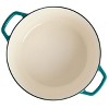 Spice by Tia Mowry Savory Saffron 3.9 Quart  Enameled Cast Iron Dutch Oven with Lid in Teal - 3 of 4