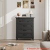 4 Dresser for Bedroom, 34.8 in Tall Vertical Drawer Dresser with Large Storage, Freestanding Wooden Closet Chest for Bedroom, Living Room - 3 of 4